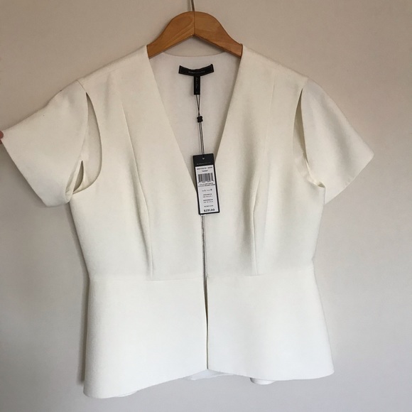 BNWT BCBG Maxazria off-white Haven top. Size L - Picture 4 of 8